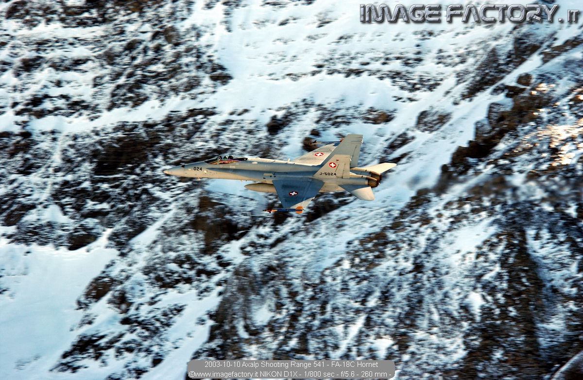 2003-10-10 Axalp Shooting Range 541 - FA-18C Hornet